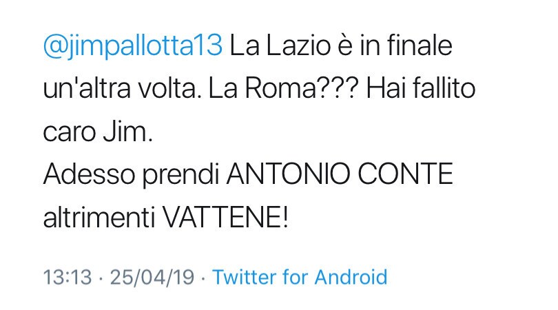 Roma, i tifosi pazzi di Conte: «È l'unico che può salvarci»