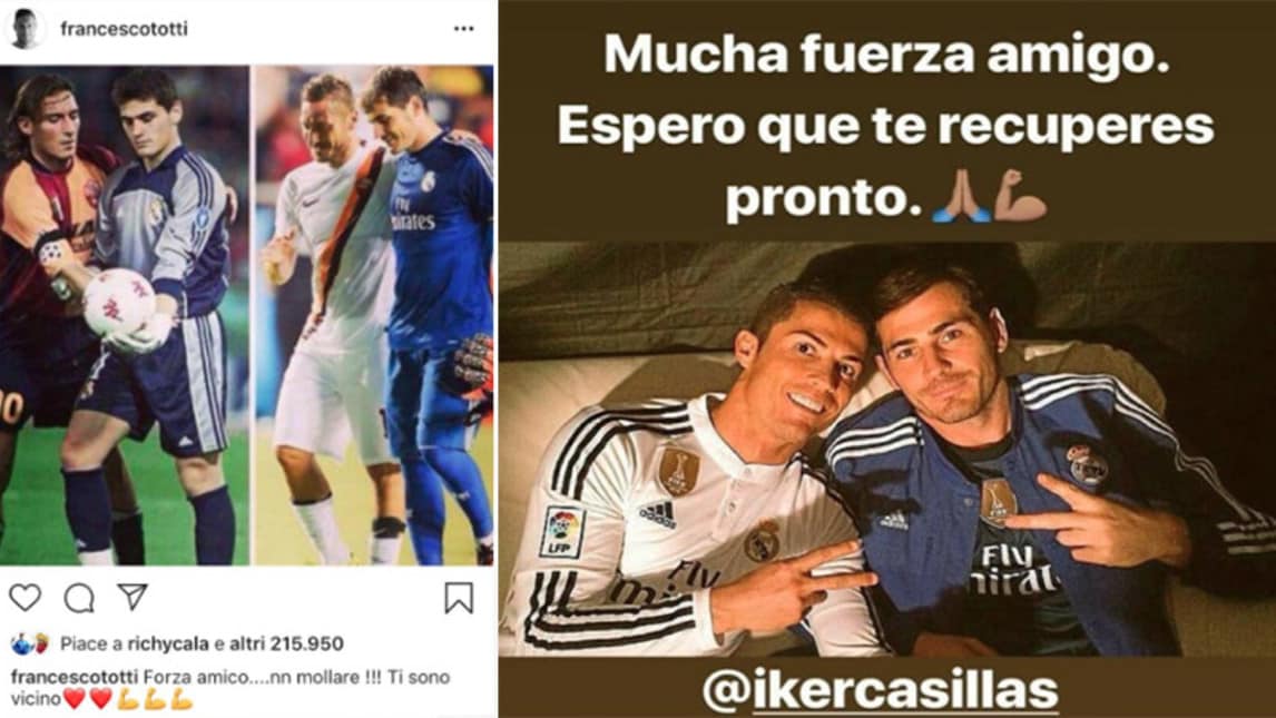 Ex compagni e avversari si stringono a Casillas: «Fuerza Iker»