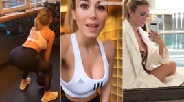 Diletta Leotta bollente in palestra: prima record di salti e poi relax