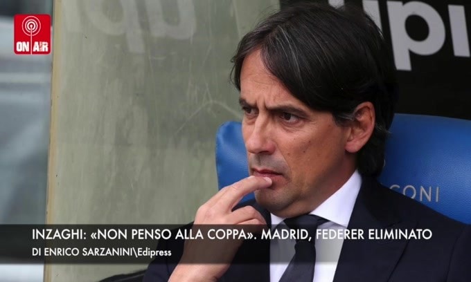 Inzaghi: «Non penso alla Coppa». Madrid, Federer eliminato
