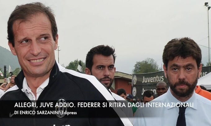 Allegri, Juve addio. Federer si ritira dagli Internazionali
