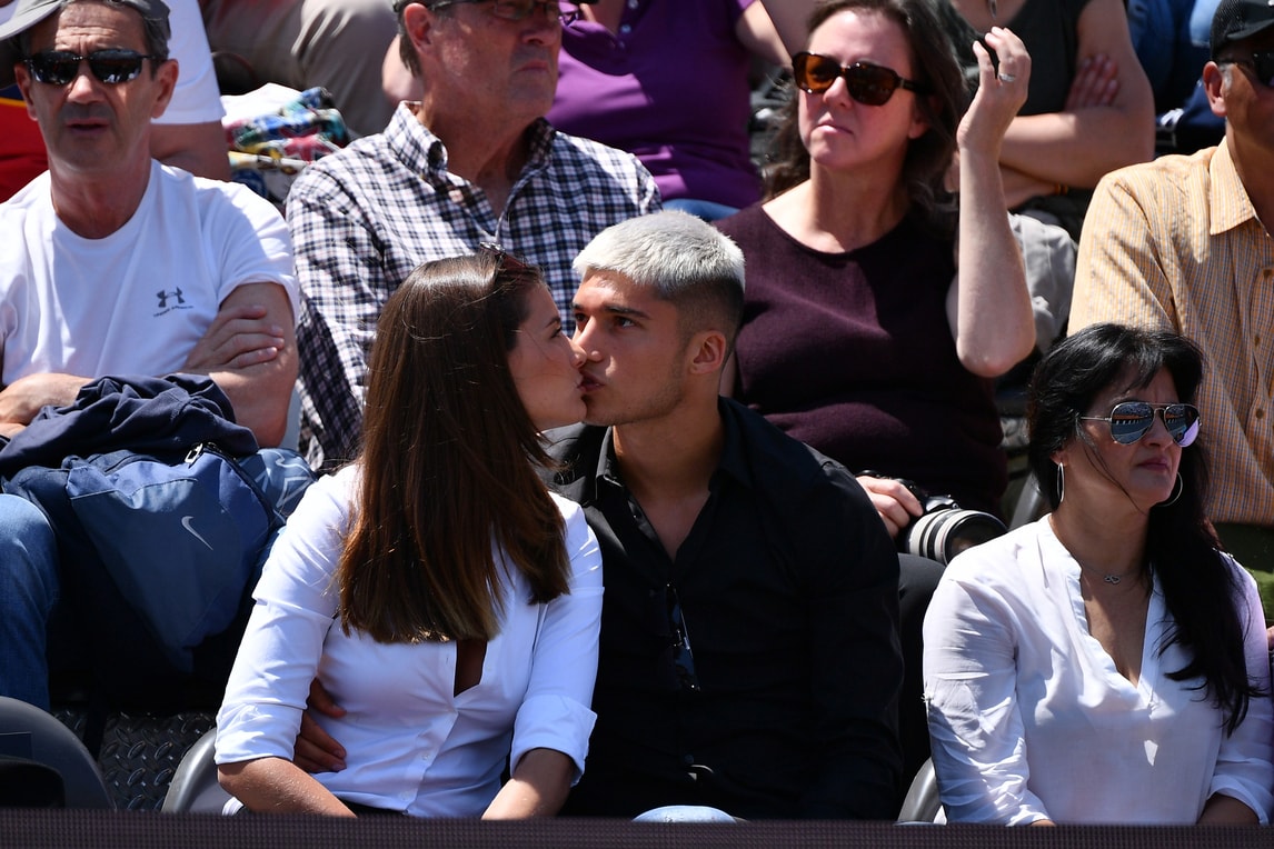 Correa e la sua Desiré...al bacio: festa anche agli Internazionali di Roma