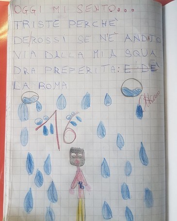 «Triste perché De Rossi andrà via dalla Roma», il compito di Giulia a scuola