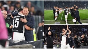 Barzagli saluta la Juventus e scoppia in lacrime tra le braccia di Allegri