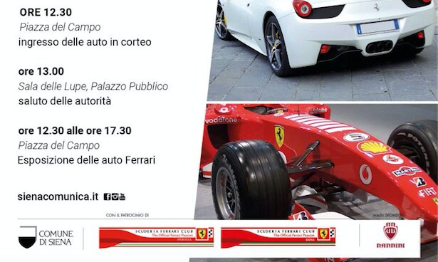 A Siena il primo Ferrari Day: tutto sull'evento del 9 giugno