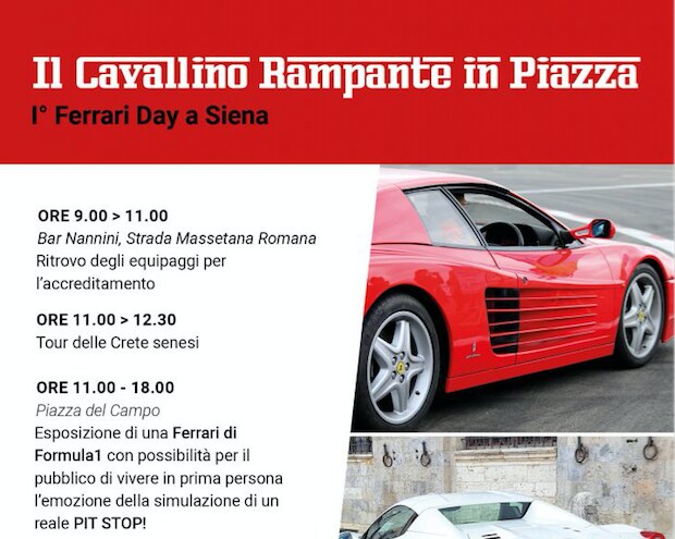 A Siena il primo Ferrari Day: tutto sull'evento del 9 giugno