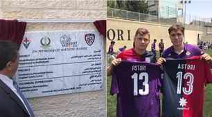 Cagliari e Fiorentina uniti per Astori: dedicato a lui il campo a Betlemme