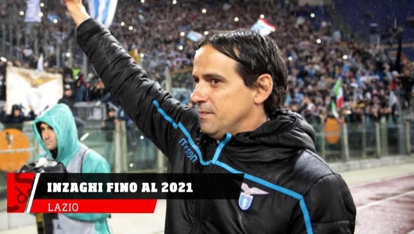 Lazio, Simone Inzaghi fino al 2021