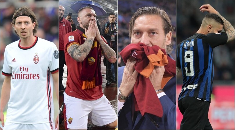 Montolivo, De Rossi, Totti...capitani dai cuori spezzati: quando finisce un amore