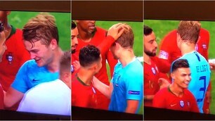 De Ligt-Cristiano Ronaldo, ecco l'incontro