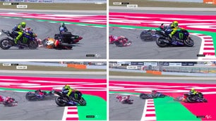 Motogp, clamoroso incidente in Spagna: coinvolti anche Rossi e Dovizioso
