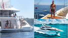 Ronaldo, tuffi e divertimento sul mega yacht!