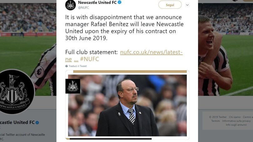 Benitez lascia il Newcastle: è ufficiale