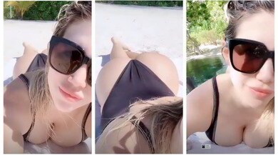 Wanda Nara, altri scatti hot...questa volta dalla Polinesia francese