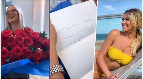 Diletta Leotta, ancora rose dal misterioso M.B.