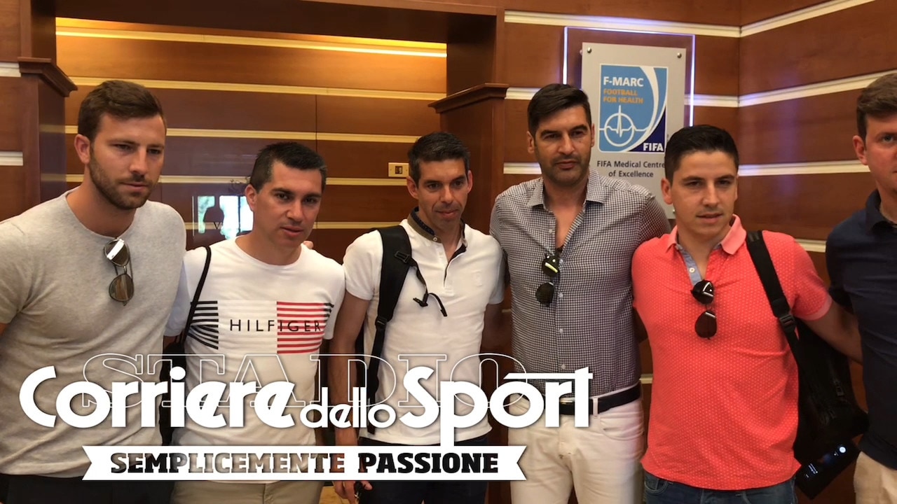 Roma, Fonseca e lo staff a Villa Stuart per le visite mediche