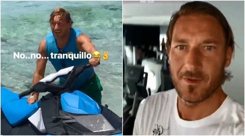 Totti e Ilary, relax a Ibiza tra moto d'acqua e palestra