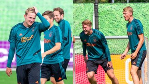Juventus, De Ligt sorridente all'allenamento dell'Ajax
