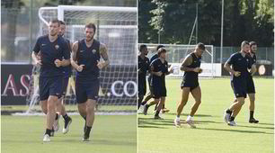Roma, Dzeko da leader: guida il gruppo in allenamento