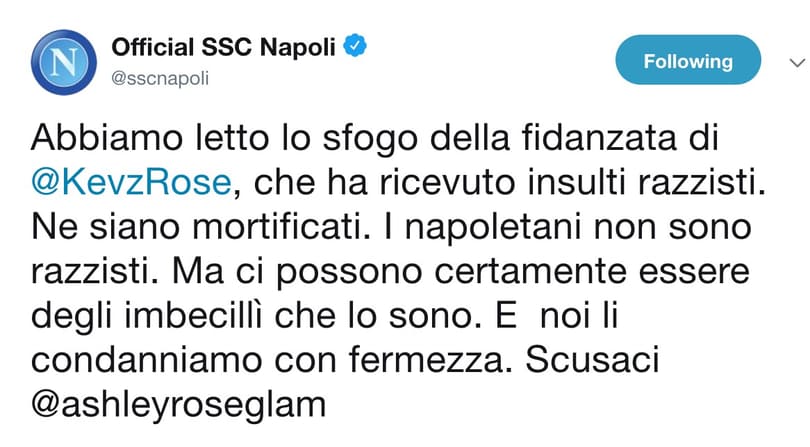 La fidanzata di Malcuit accusa: "Napoletani razzisti con me"