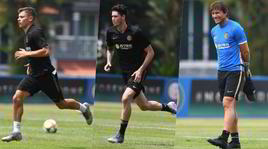 L’Inter in campo a Singapore: primo allenamento per Barella e Bastoni