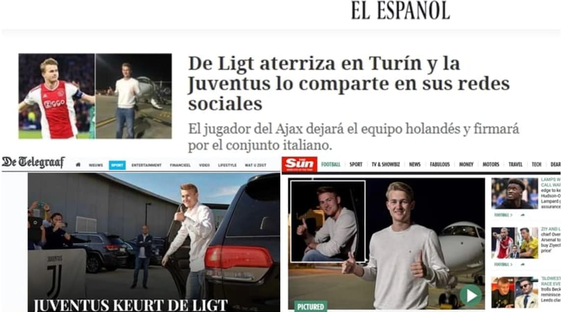 De Ligt alla Juve: la stampa estera celebra l'affare