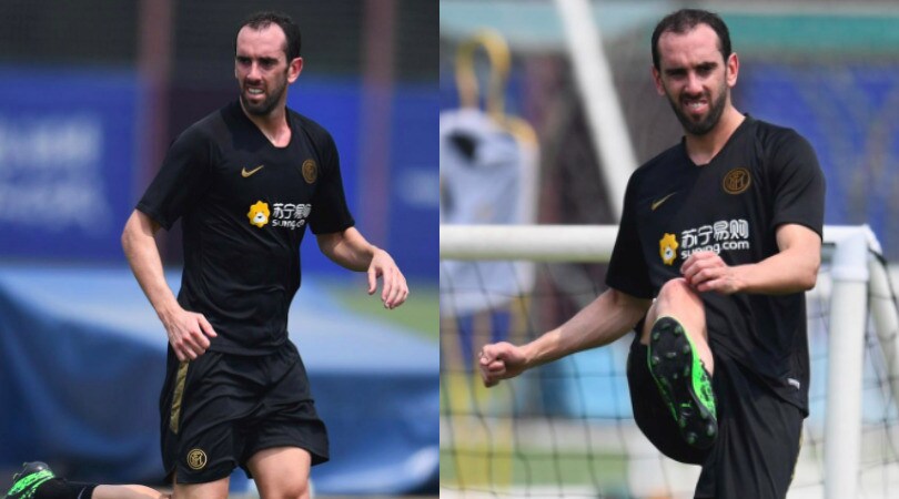Inter, ecco Godin: primo allenamento in nerazzurro