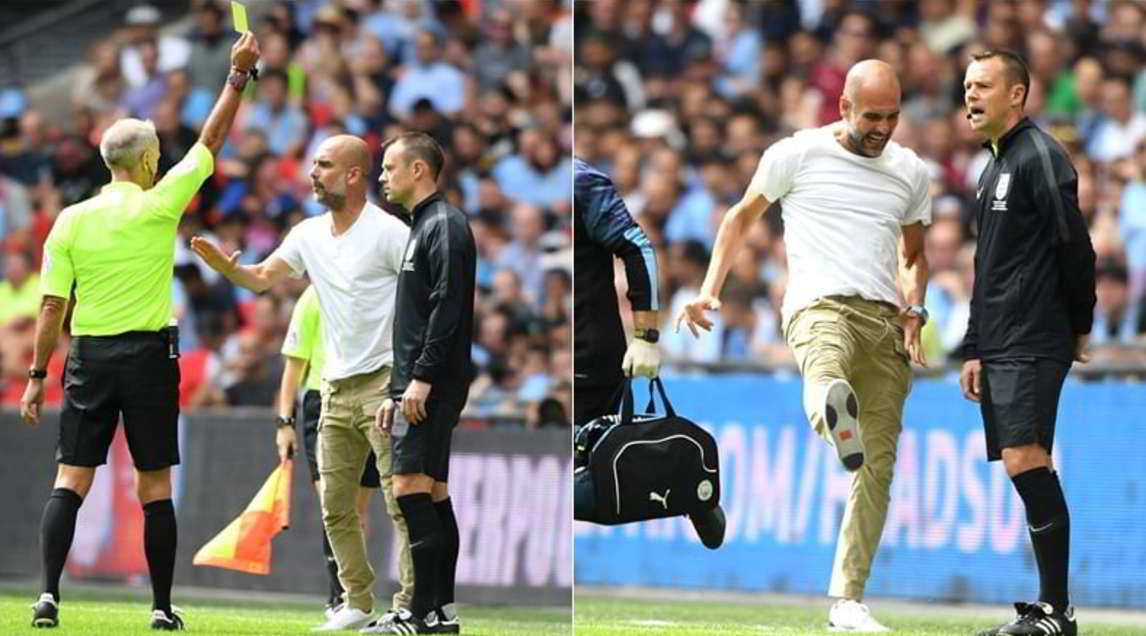 Guardiola ammonito per proteste durante Liverpool-Manchester City