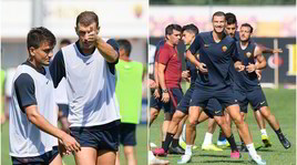 Roma, Dzeko sorridente e leader: in campo si fa sentire