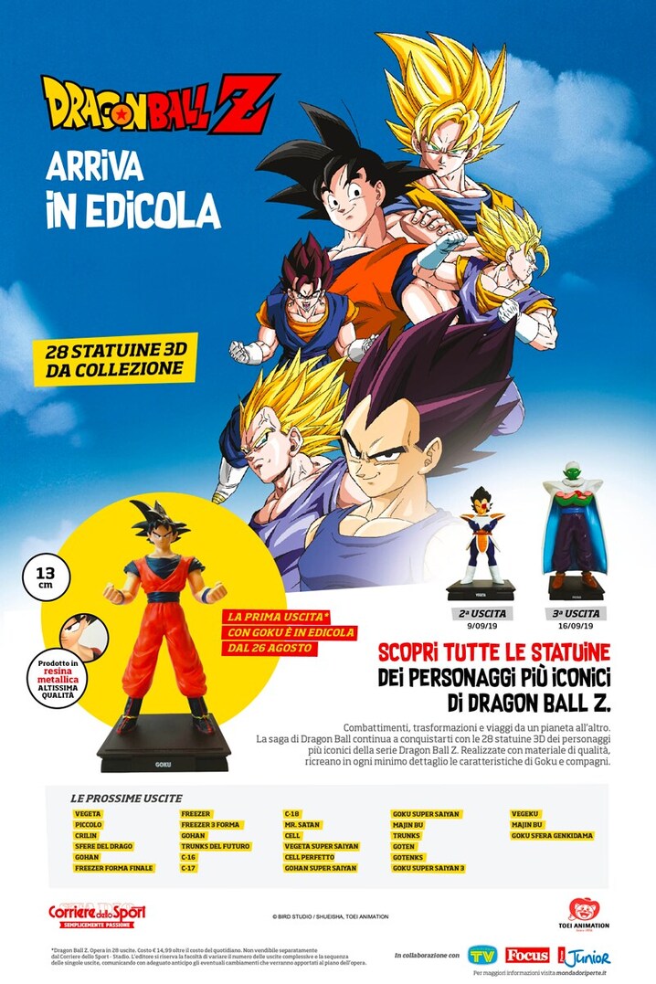 Dragon Ball Z arriva in edicola con il Corriere dello Sport - Stadio