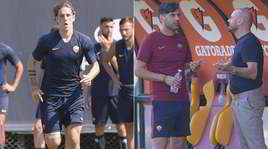 La Roma si allena: Petrachi-Fonseca, fitto colloquio