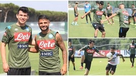 Napoli, il primo allenamento di Lozano