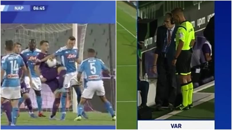 Fiorentina-Napoli, rigore col Var: la fotosequenza del fallo