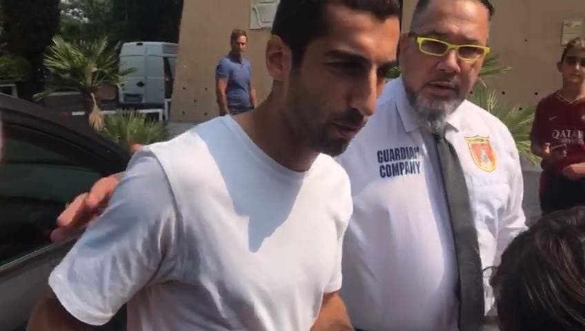 Mkhitaryan a Villa Stuart per le visite mediche con la Roma