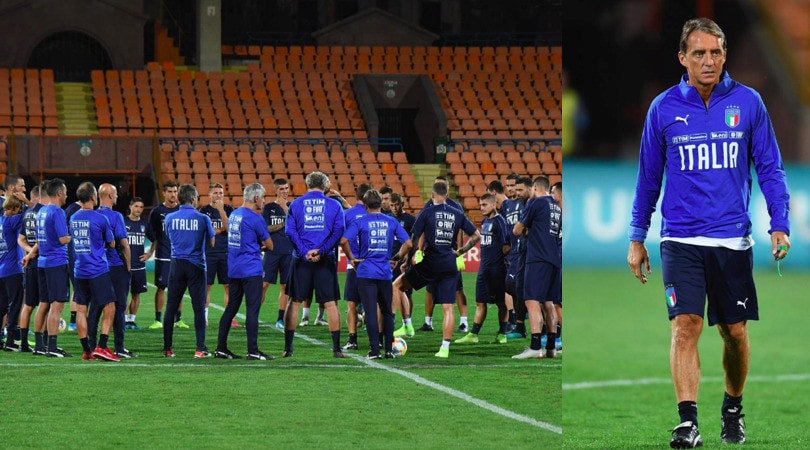 Italia, discorso di Mancini: tutti a centrocampo