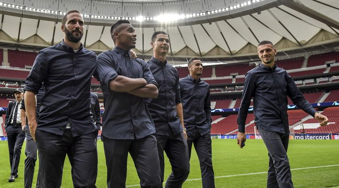 La Juve si prepara all'Atletico: bianconeri sul manto del Wanda Metropolitano