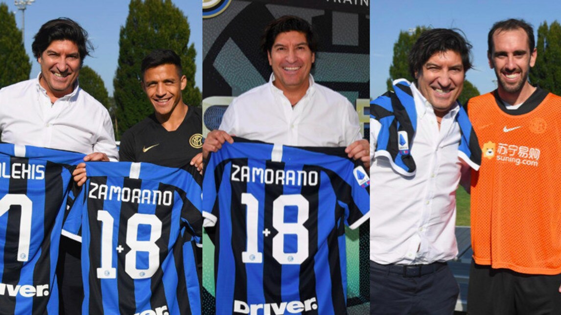 Visita speciale per l'Inter: c'è Zamorano con la maglia 1+8