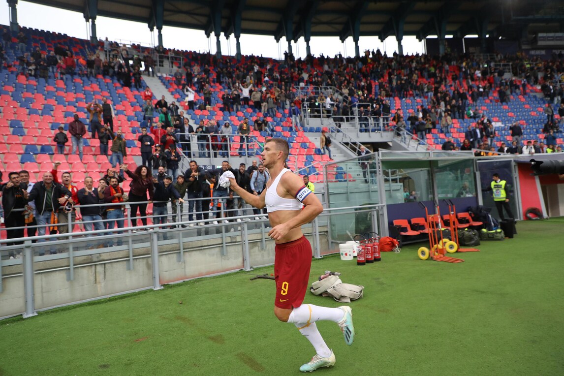 Roma, Dzeko decisivo al 94': Bologna ko 2-1