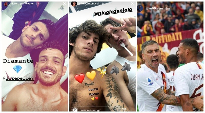 Roma, le reazioni dei giocatori sui social dopo la vittoria col Bologna