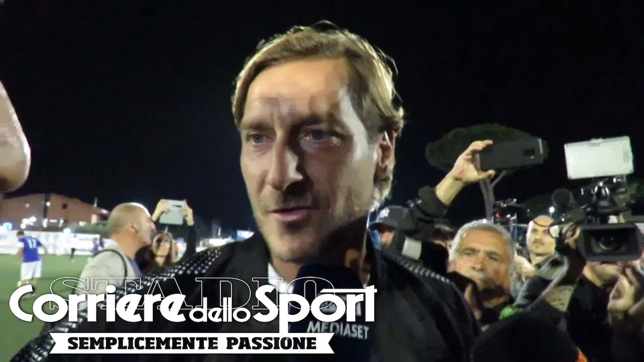 Totti torna in campo: "Corre il pallone, non io. Pellegrini? Domani lo chiamo"