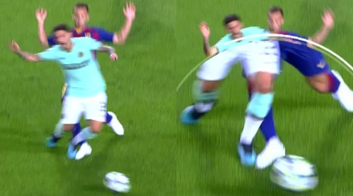 Arthur entra su Sensi: l'arbitro non dà rigore all'Inter