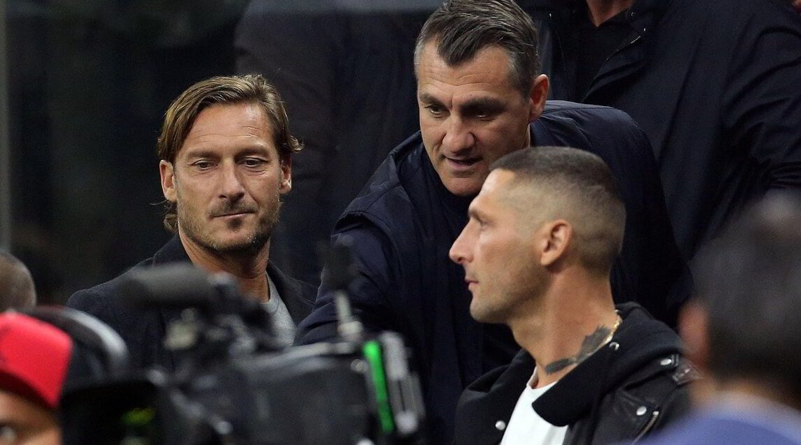 Inter-Juve, anche Totti a San Siro con Vieri e Materazzi