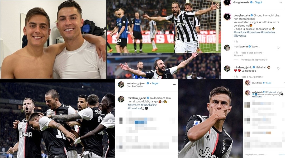 Da Dybala a Higuain, la Juve fa festa sui social. Douglas Costa da brividi!