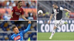 Dzeko, Zielinski e Bonucci tra i 10 sempre presenti in Serie A