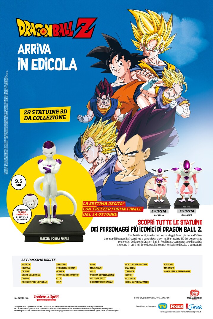 Dragon Ball Z arriva in edicola con il Corriere dello Sport - Stadio