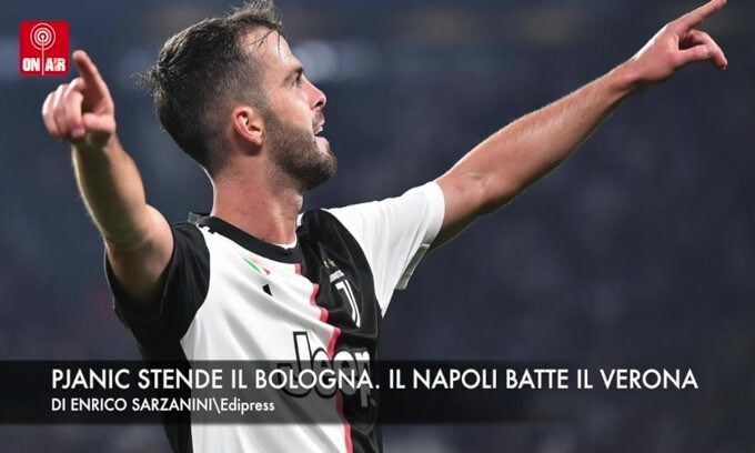 Pjanic stende il Bologna. Il Napoli batte il Verona