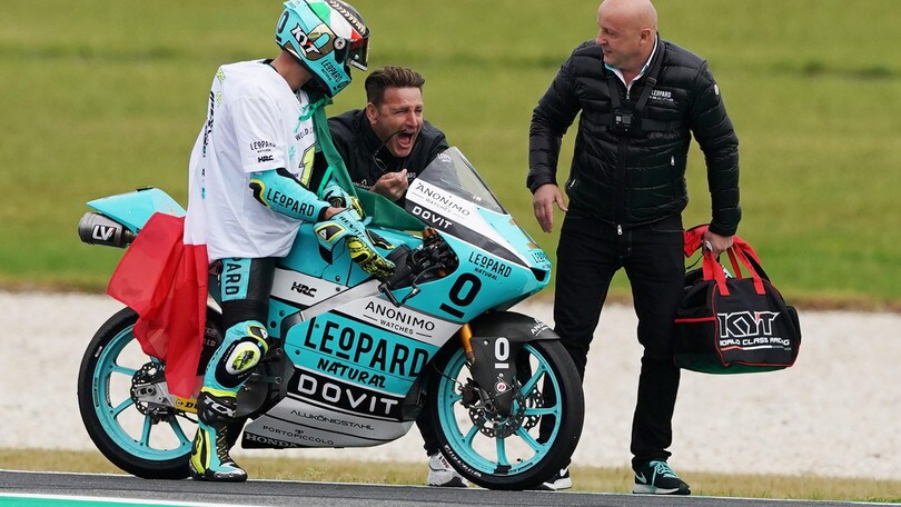 Moto3, Dalla Porta: "Sensazione fantastica, dedico il titolo a mia nonna"
