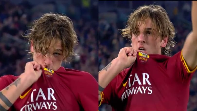 Zaniolo, bacio allo stemma e amore per la Roma