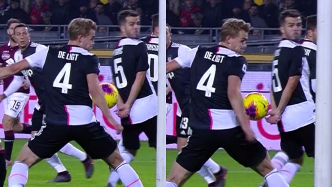 Torino-Juve, braccio in area di De Ligt non valutato da rigore
