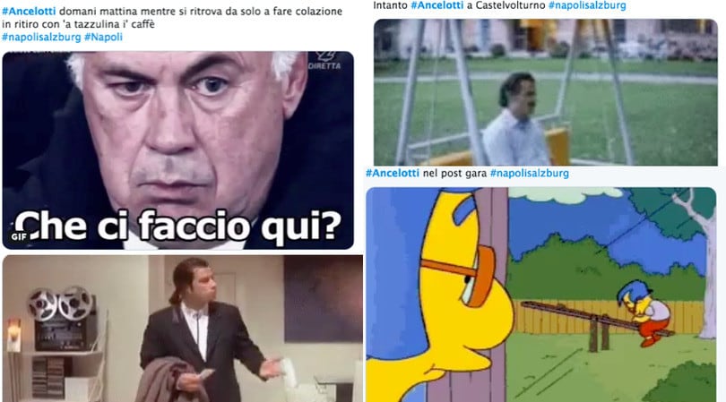 Napoli, Ancelotti da solo in ritiro: tifosi scatenati sui social network